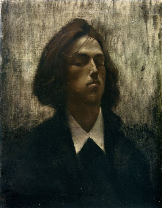 Jean Delville, Self Portrait, 1887, Unknown Collection